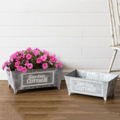 Rectangle Garden Cottage Planter Set of 2