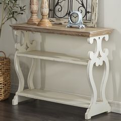 Rectangular Whitewash Console Table