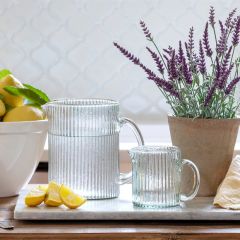 Recycled Clear Glass Pitcher