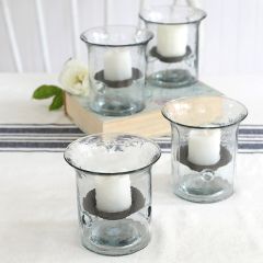 Recycled Glass Mini Votive Holder Set of 4
