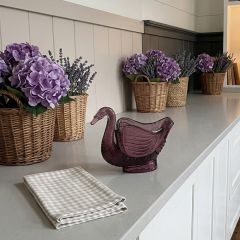Recycled Glass Purple Swan Spoon Dish
