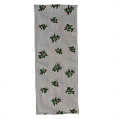 Red Berry Mistletoe Holiday Table Runner
