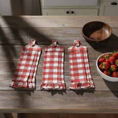 Red Buffalo Plaid Tea Towel Set of 3