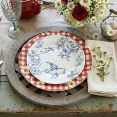 Red Gingham Charger Plate