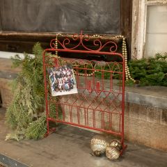 Red-Hued Metal Tabletop Gate 18 Inch