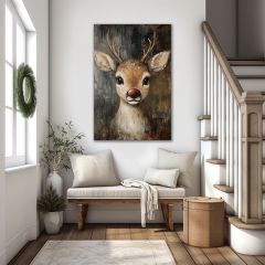 Red Nosed Reindeer Canvas Wall Art
