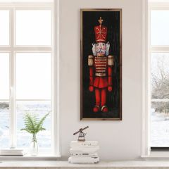 Red Nutcracker Black Wall Art