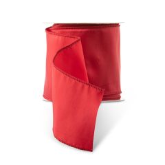 Red Taffeta Satin Decorative Ribbon Set of 2