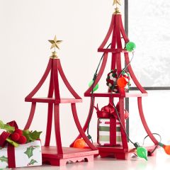 Red Tiered Display Tree