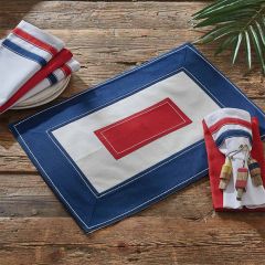 Red White and Blue Block Placemat Set of 4