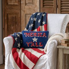 Red White and Merica Y'all Hook Pillow