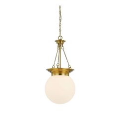 Refined Elegance White Globe Pendant Light