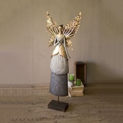 Regal Painted Metal Angel Figurine