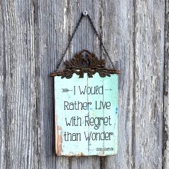 Regret and Wonder Wall Decor