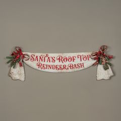 Reindeer Bash Metal Holiday Wall Sign