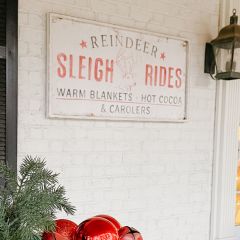 Reindeer Sleigh Rides Holiday Sign