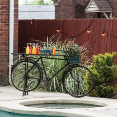 Repurposed Bicycle Bar Table