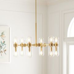 Retro Chic Gold Chandelier