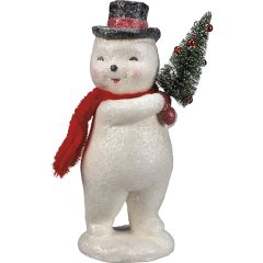 Retro Inspired Snowman Figurine