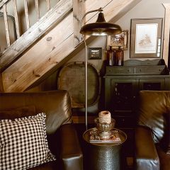 Retro Lantern Shade Floor Lamp