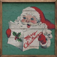 Retro Santa Merry Christmas Wall Decor