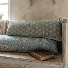 Reversible Cotton Kantha Lumbar Pillows Set of 2