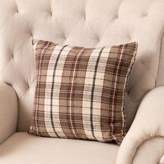 Reversible Farmhouse Plaid Accent Pillow