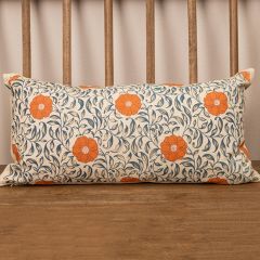 Reversible Floral Print Lumbar Pillow