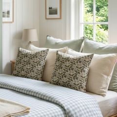 Reversible Floral Print Square Accent Pillow