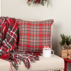 Reversible Holiday Tartan Plaid Throw Pillow