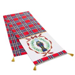 Reversible Plaid Nutcracker Table Runner