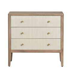 Ribbed Front 3 Drawer Chest