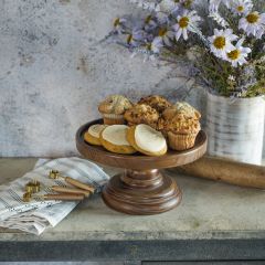Rich Brown Wood Pedestal Riser
