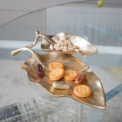 Rich Metallic Gold Leaf Platter