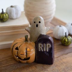 RIP Ceramic Halloween Tealight Holder