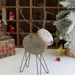 River Rock Deer Figurine