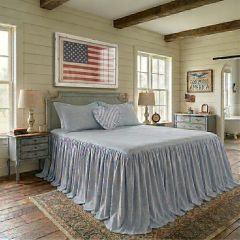 Romantic Drop Ruffle Bedspread and Sham Set
