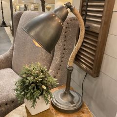 Rope and Metal Desk Lamp