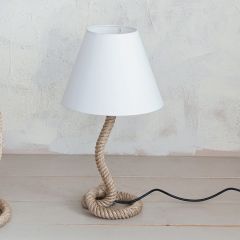Rope Base Table Lamp With Shade