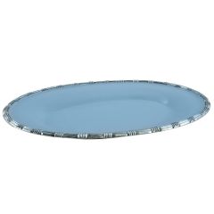 Rope Border Enamel Oval Platter