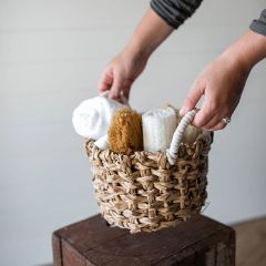 Rope Handled Woven Seagrass Basket