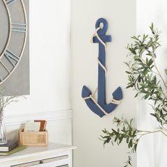 Rope Wrapped Coastal Anchor Wall Decor