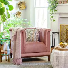 Rose Velvet Accent Chair