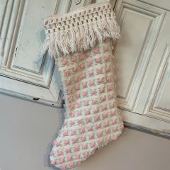 Rosebud Chenille Christmas Stocking