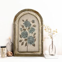 Roses Framed Linen Wall Art