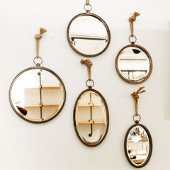Round Accent Mirrors Set of 5