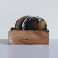 Round Agate Coaster Set of 4