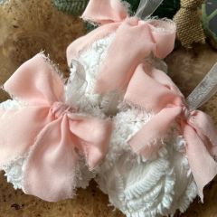 Round Chenille Covered Ornament Set of 3