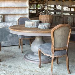 Round Farmhouse Foyer Table