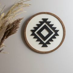 Round Framed Aztec Wall Art